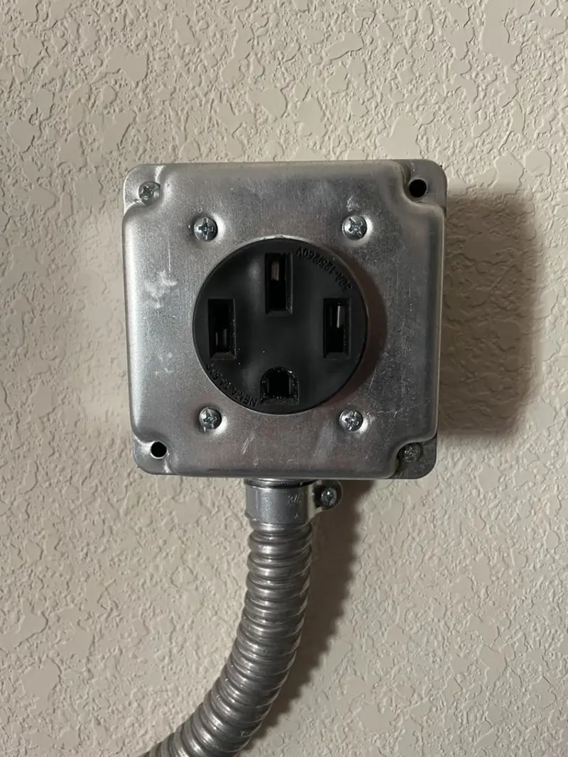 NEMA 14-50 outlet installed for Electrical Panel Upgrade in Castaic
